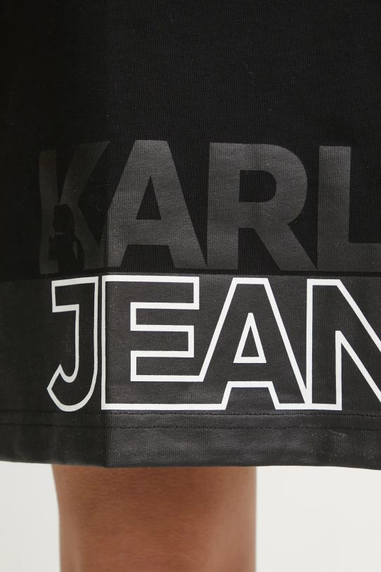 Pamučna haljina Karl Lagerfeld Jeans A1W13015 crna