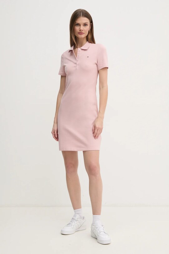 Сукня Tommy Hilfiger WW0WW43228 рожевий SS25