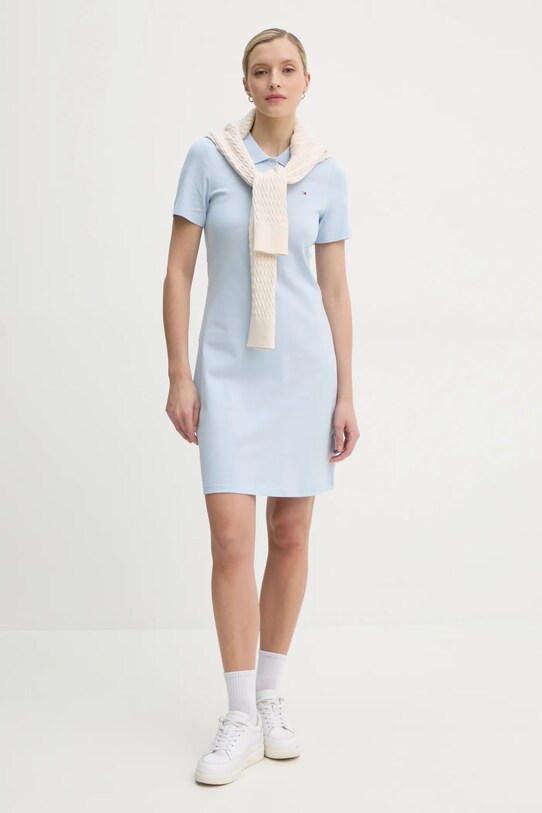 Платье Tommy Hilfiger WW0WW43228 голубой SS25