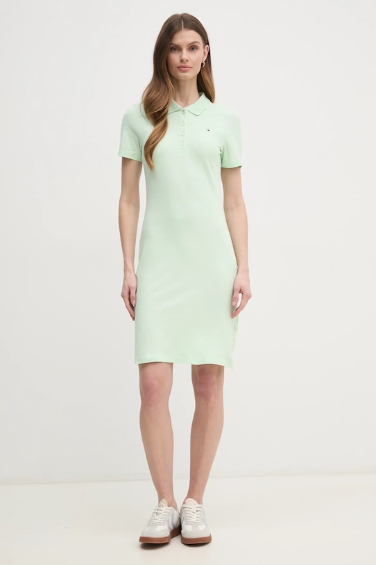 Платье Tommy Hilfiger WW0WW43228 зелёный SS25