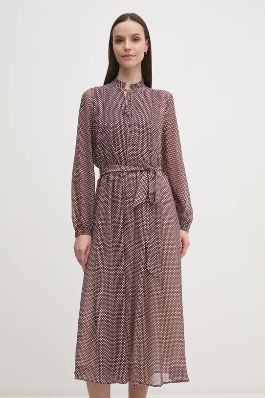 Tommy Hilfiger sukienka WW0WW44007 bordowy SS25