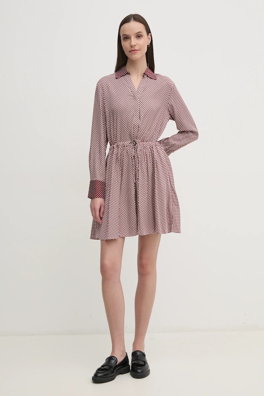 Tommy Hilfiger rochie WW0WW44020 burgundia SS25
