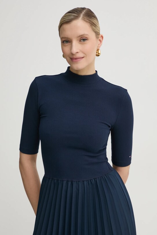 Odzież Tommy Hilfiger sukienka WW0WW44429 granatowy