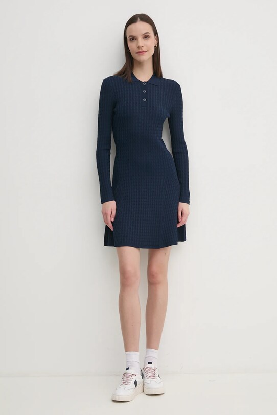 Tommy Hilfiger sukienka WW0WW44977 granatowy SS25
