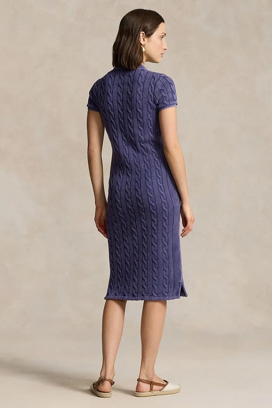 Памучна рокля Polo Ralph Lauren 211952606 тъмносин SS25