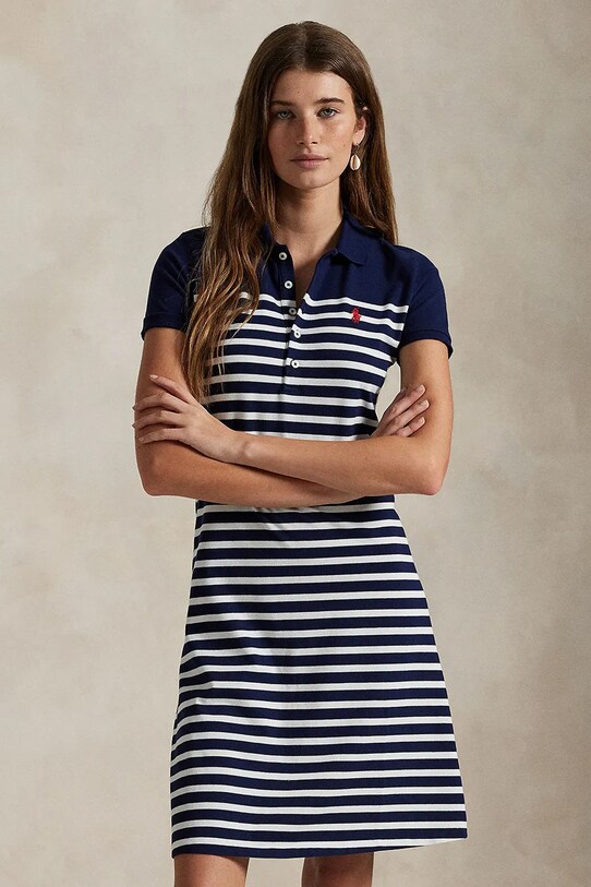 Одяг Бавовняна сукня Polo Ralph Lauren 211959122 темно-синій