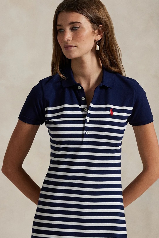 Polo Ralph Lauren sukienka bawełniana granatowy 211959122