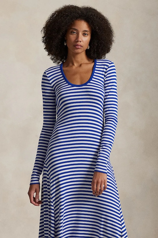 Odzież Polo Ralph Lauren sukienka 211959125 niebieski