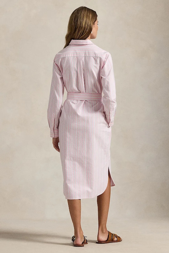 Polo Ralph Lauren sukienka bawełniana 211959901 różowy SS25