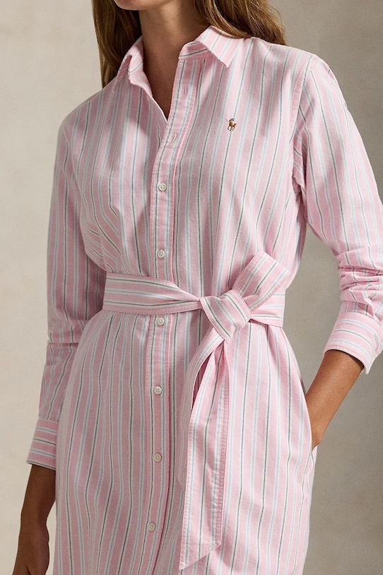 Polo Ralph Lauren sukienka bawełniana różowy 211959901