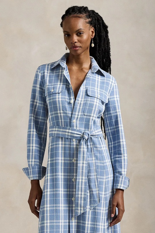 Одежда Хлопковое платье Polo Ralph Lauren 211959904 бежевый