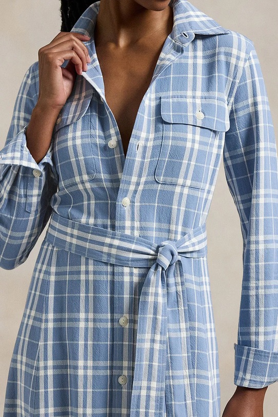 Хлопковое платье Polo Ralph Lauren бежевый 211959904