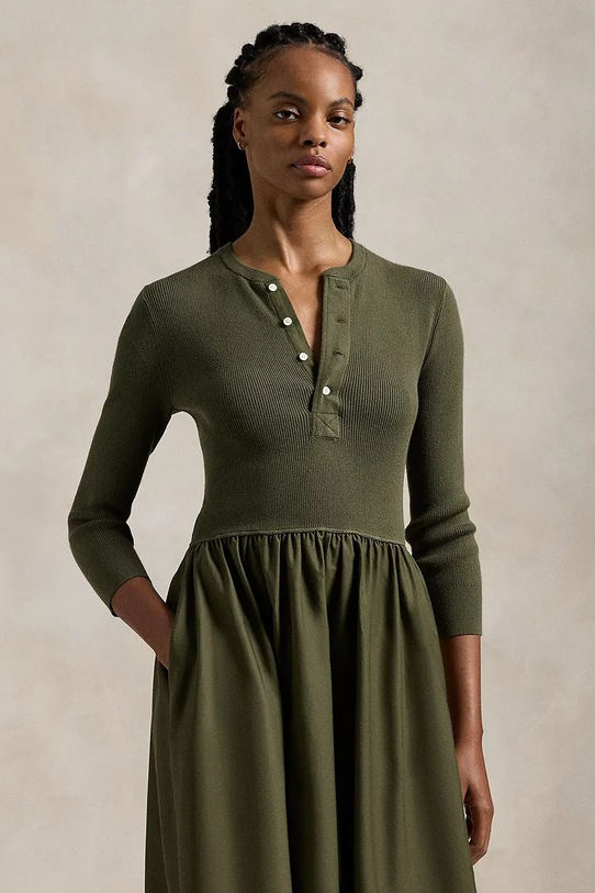 Odzież Polo Ralph Lauren sukienka 211959906 zielony