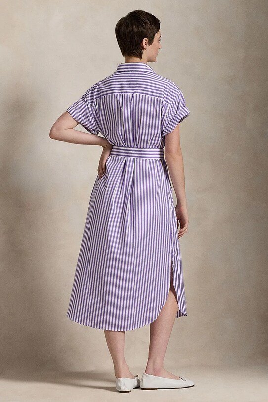Бавовняна сукня Polo Ralph Lauren 211959911 фіолетовий SS25