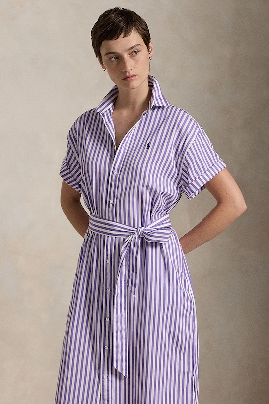 Îmbrăcăminte Polo Ralph Lauren rochie din bumbac 211959911 violet