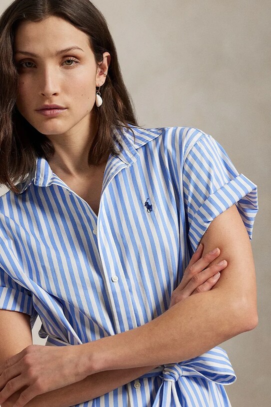 Polo Ralph Lauren sukienka bawełniana niebieski 211959911