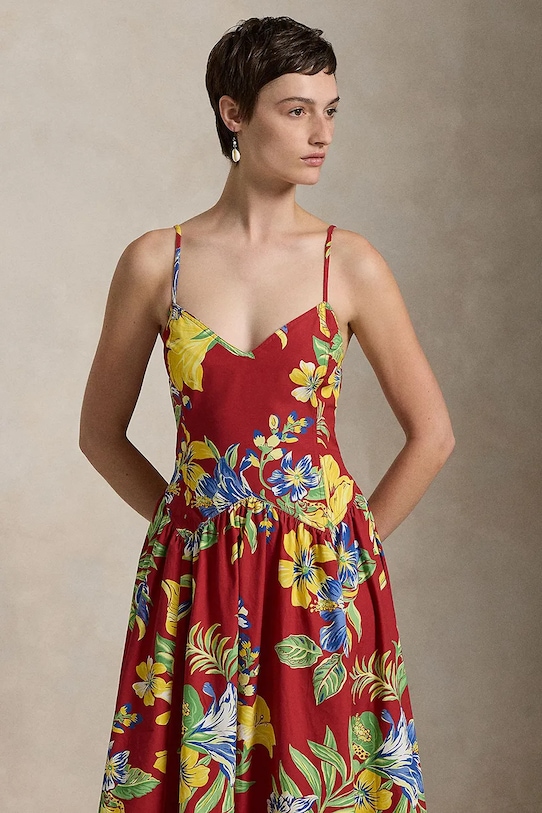 Oblečenie Bavlnené šaty Polo Ralph Lauren 211959920 červená