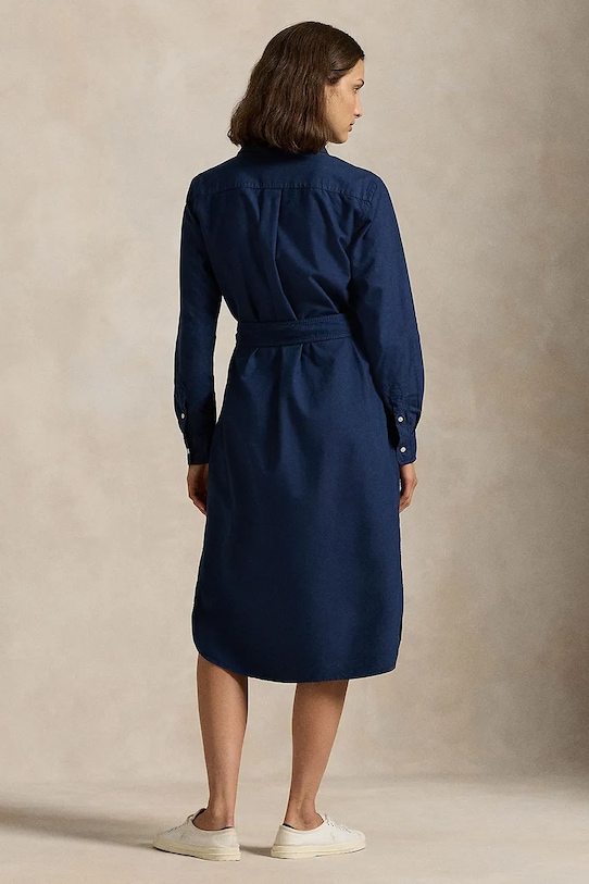 Polo Ralph Lauren sukienka bawełniana 211963031 granatowy SS25