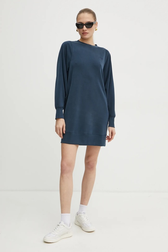 BOSS Orange sukienka 50535131 niebieski SS25