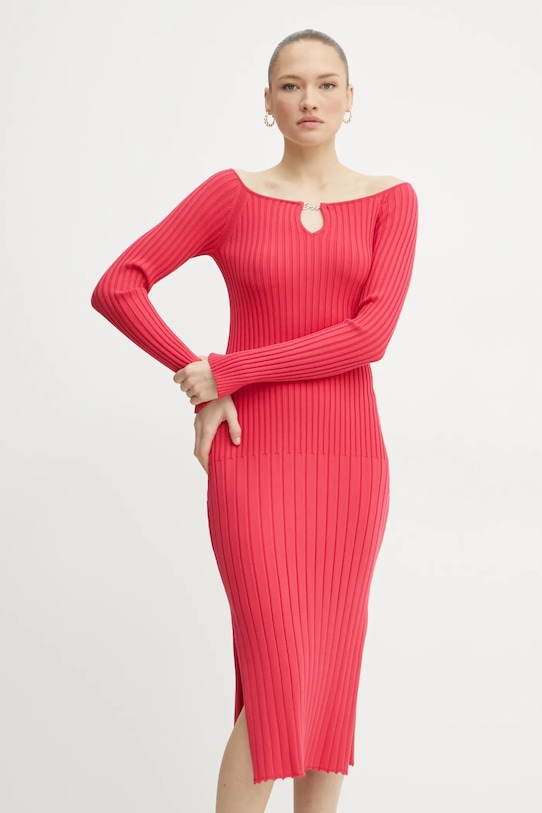 BOSS Orange sukienka 50531453 różowy SS25