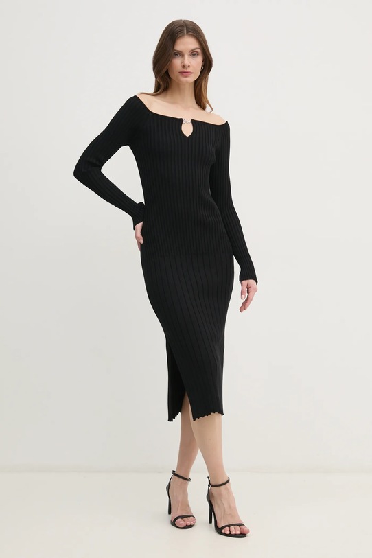 Boss Orange rochie 50531453 negru SS25