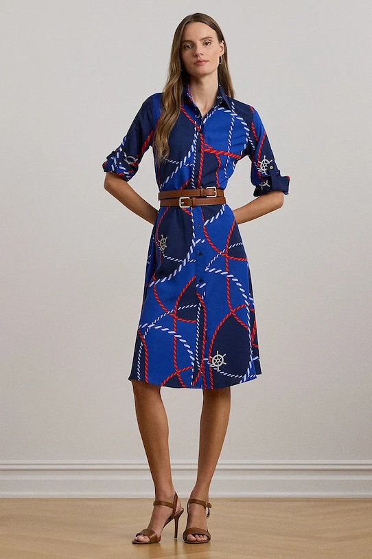 Сукня Lauren Ralph Lauren візерунок блакитний 200962233