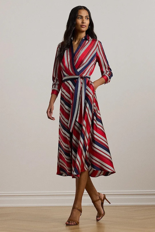 Lauren Ralph Lauren vestito midi rosso 250957090