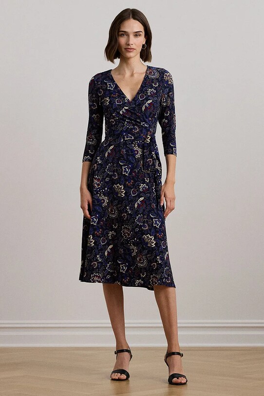 Платье Lauren Ralph Lauren узор тёмно-синий 250957701
