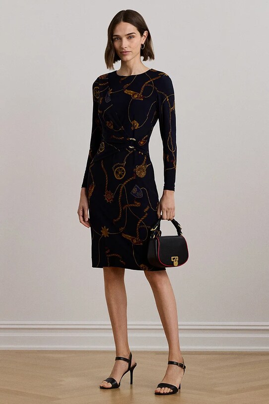 Платье Lauren Ralph Lauren узор тёмно-синий 250957702