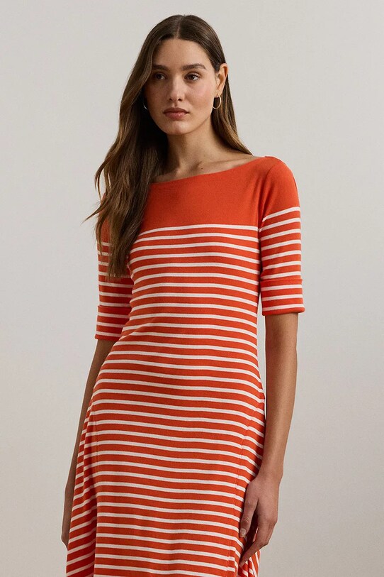 Oblečení Bavlněné šaty Lauren Ralph Lauren 250957728 oranžová