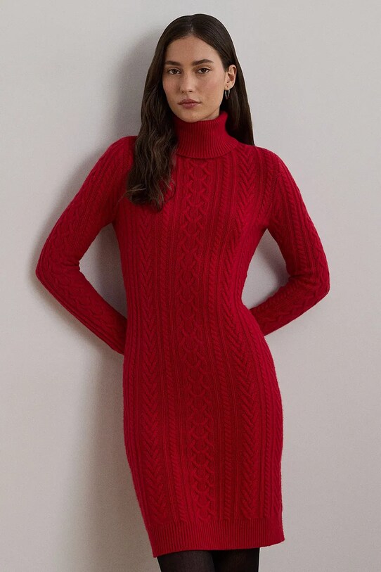 Одежда Шерстяное платье Lauren Ralph Lauren 200951385 красный