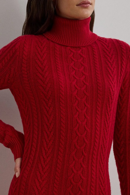 Volnena obleka Lauren Ralph Lauren rdeča 200951385