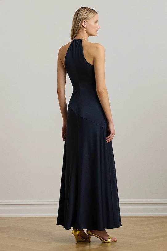 Obleka Lauren Ralph Lauren 253925627 mornarsko modra SS25