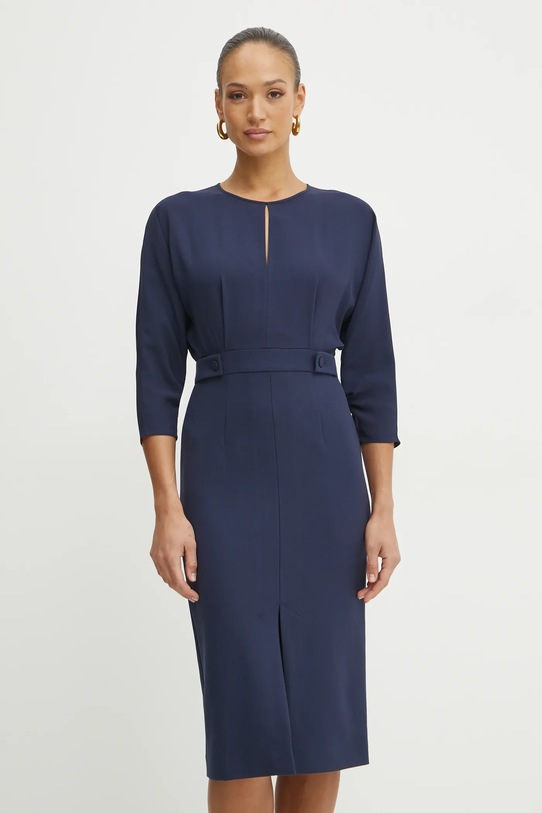 Šaty BOSS midi námořnická modř 50531895