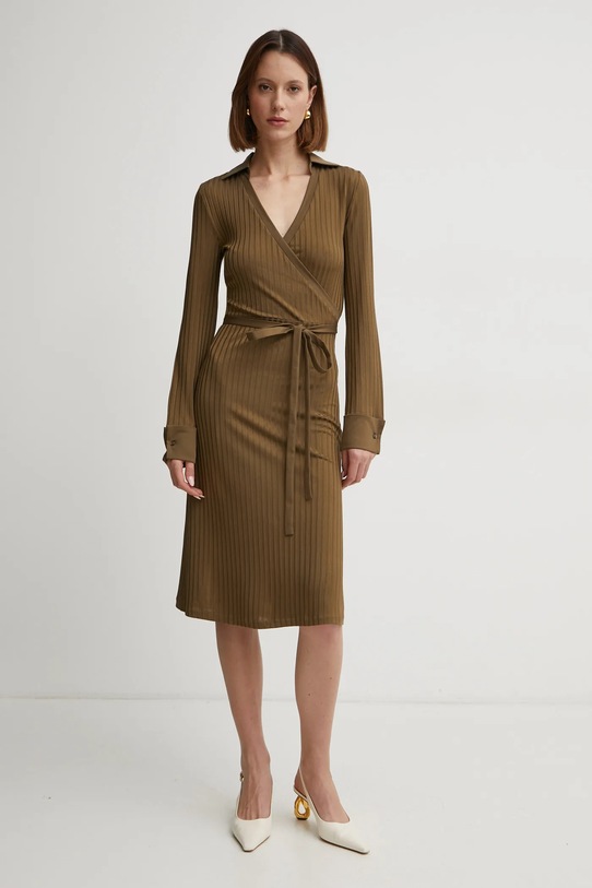 BOSS sukienka 50532044 zielony SS25