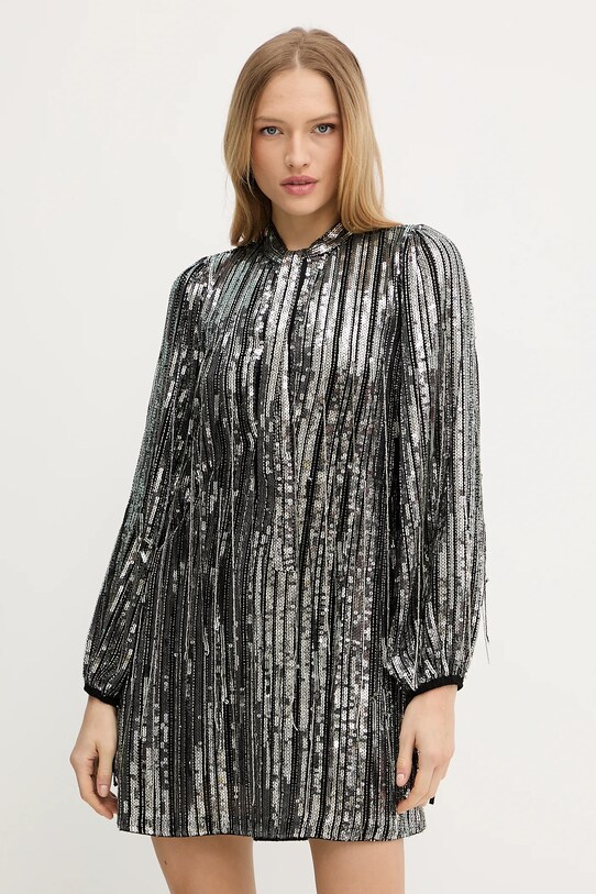 Pinko sukienka koktajl srebrny 104683.A2DE