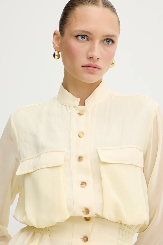 Сукня з домішкою льону Pinko жовтий 105019.A2I9