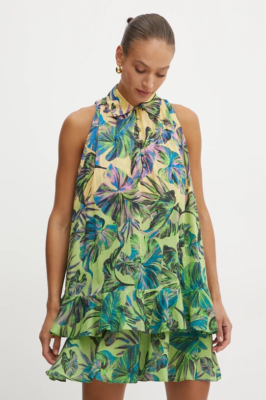 Pinko sukienka bawełniana żółty 104720.A2EZ