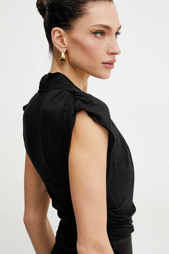 Pinko sukienka lniana czarny 104868.A2GF