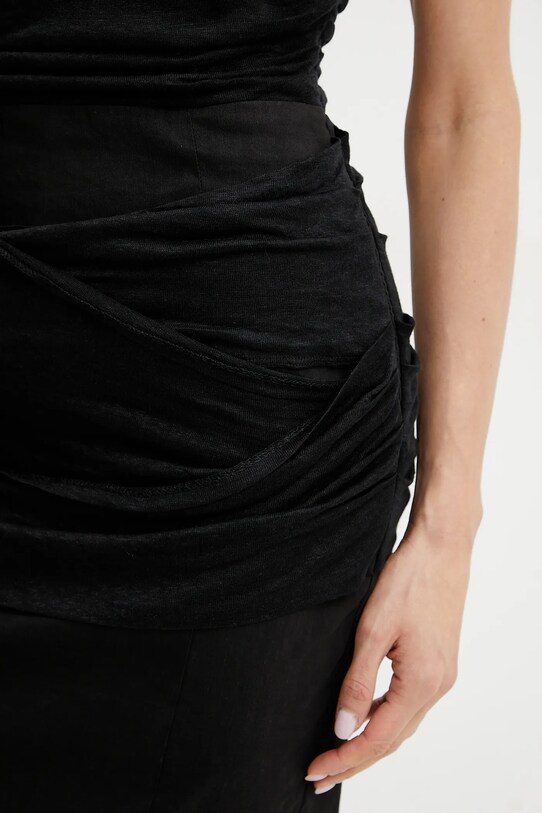 Pinko sukienka lniana 104868.A2GF czarny