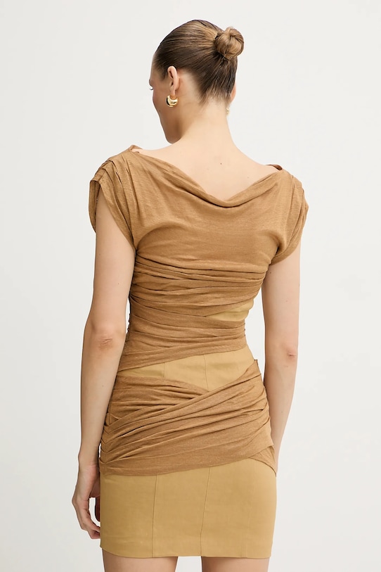 Îmbrăcăminte Pinko rochie din in 104872.A2GF bej