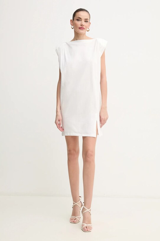 Pinko rochie din bumbac mini alb 104901.A2HE