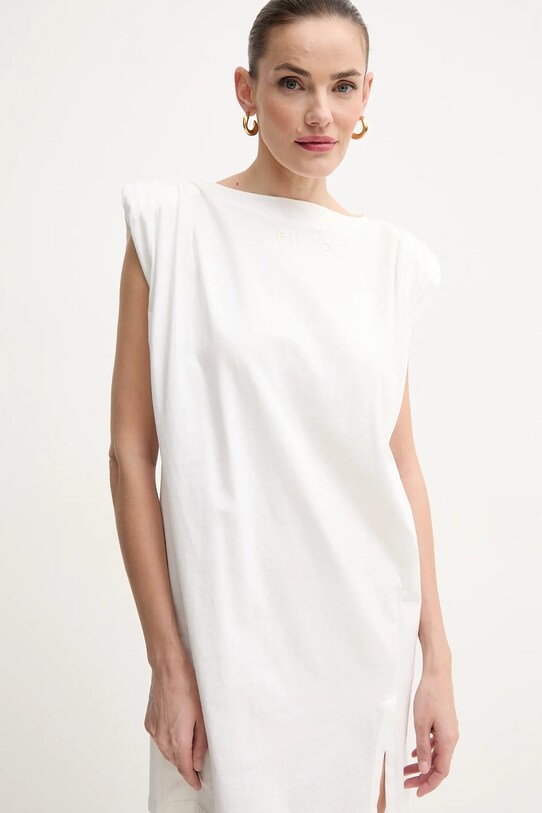 Pinko rochie din bumbac alb 104901.A2HE