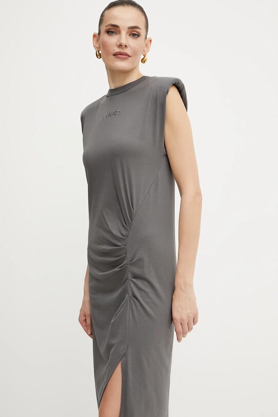 Pinko vestito in cotone grigio 104614.A2HE