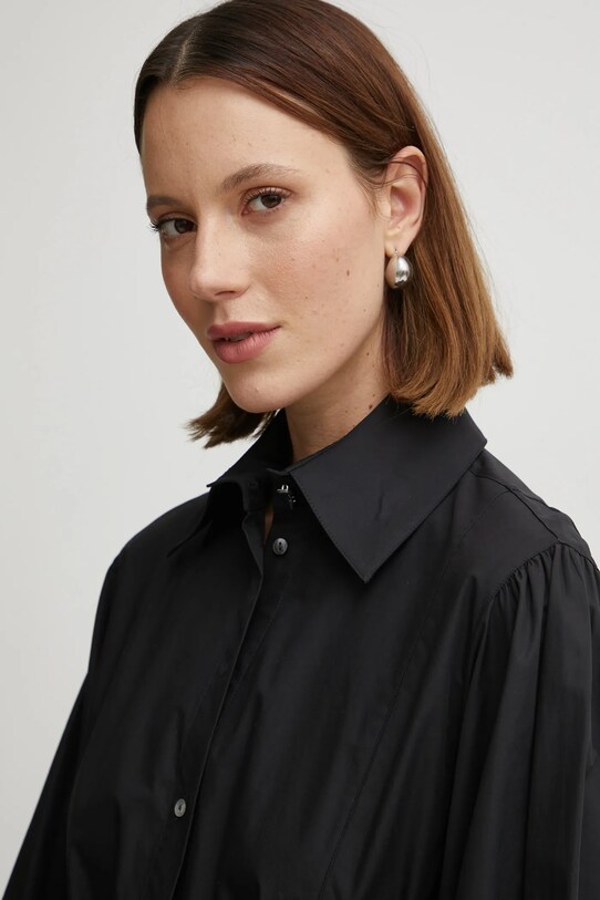 Karl Lagerfeld rochie din bumbac A1W13018 negru