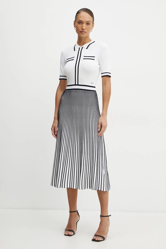 Šaty Karl Lagerfeld midi bílá A1W13026