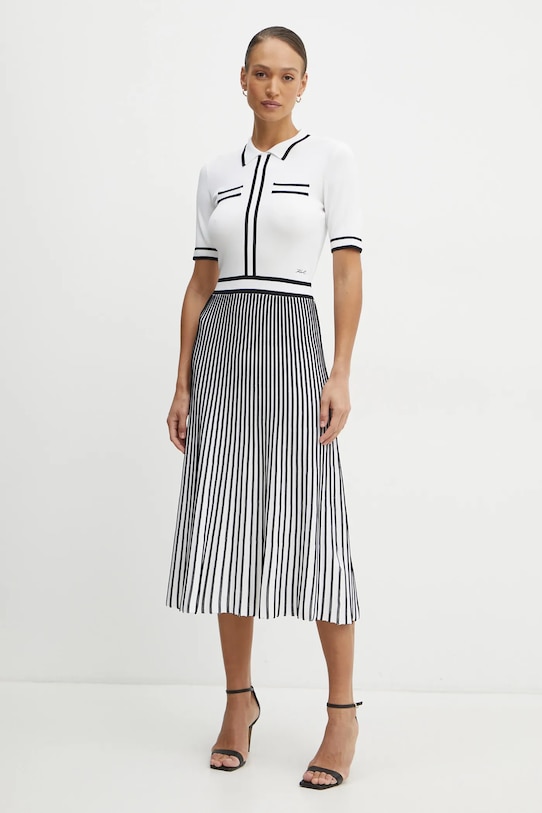Karl Lagerfeld sukienka casual biały A1W13026