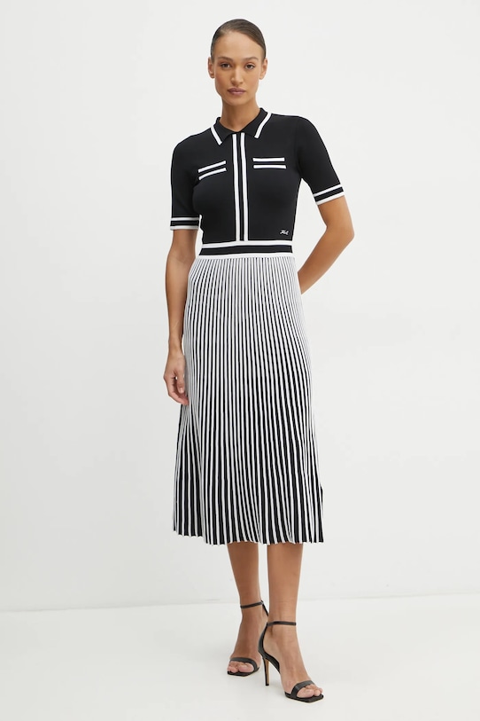 Karl Lagerfeld vestito A1W13026 nero SS25