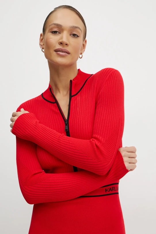 Φόρεμα Karl Lagerfeld κόκκινο A1W13027