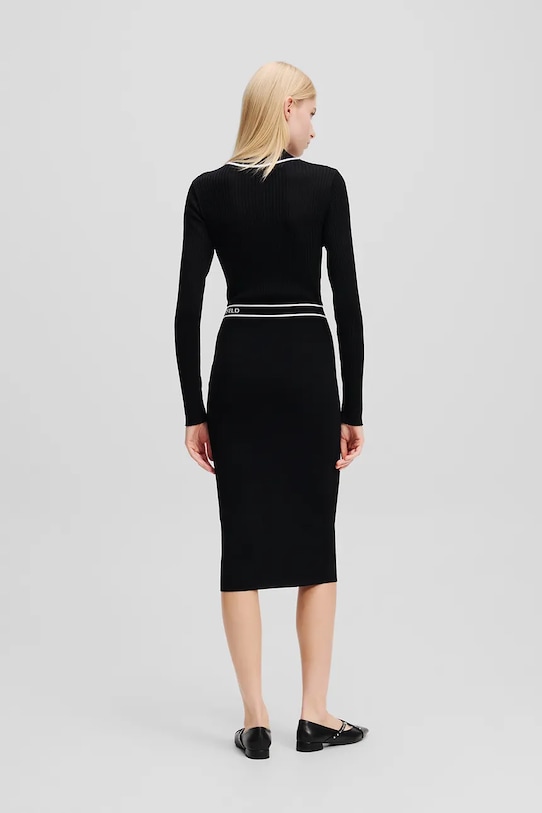 Karl Lagerfeld sukienka A1W13027 czarny SS25